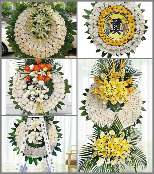 山东青岛平度市李园街道北桑杭村花圈速递